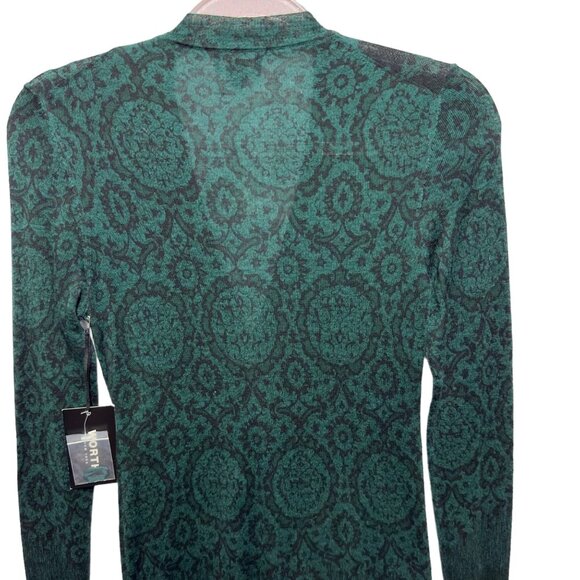 Worth 100% Wool Knit Floral Sweater Cardigan Jacket Coat - Picture 8 of 12